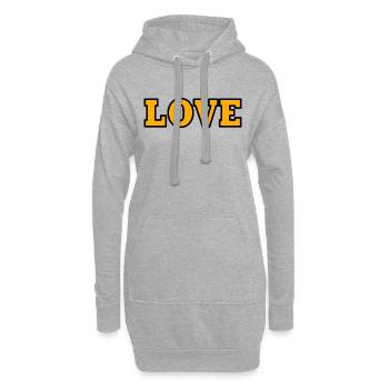 Love - Hoodie-Kleid - Grau meliert - Vorne