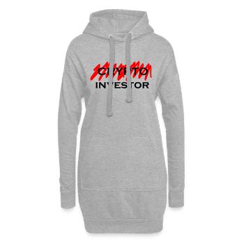 Crypto Bitcoin Trading - Hoodie-Kleid - Grau meliert - Vorne