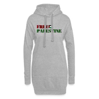 FREIES PALÄSTINA FÜR IMMER - Hoodie-Kleid - Grau meliert - Vorne