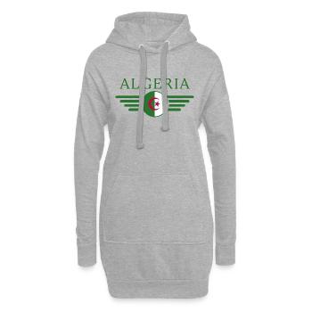 Ich liebe Algerien, Eleganz Stil Design T-Shirt - Hoodie-Kleid - Grau meliert - Vorne