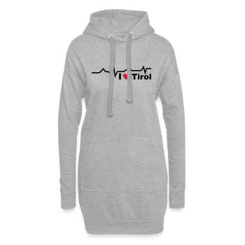 Herzschlag Tirol - Hoodie-Kleid - Grau meliert - Vorne