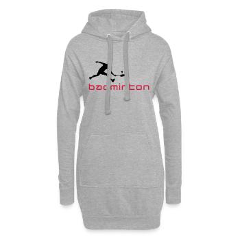 badminton_022011_v_2c - Sweat-shirt à capuche long Femme - gris chiné - Devant