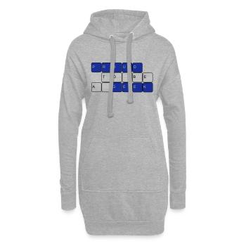 Je suis un geek, je suis un nerd, freak, nerd, - Sweat-shirt à capuche long Femme - gris chiné - Devant