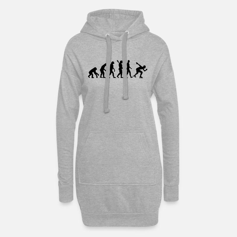 Evolution Eisschnelllauf - Hoodie-Kleid - Grau meliert