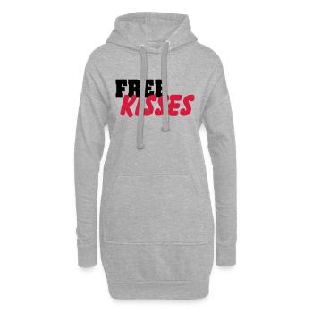 Free Kisses - Hoodie-Kleid - Grau meliert - Vorne