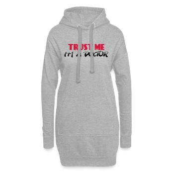 Trust me - I'm a doctor - Hoodie-Kleid - Grau meliert - Vorne