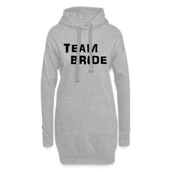 Team Bride - Sweat-shirt à capuche long Femme - gris chiné - Devant