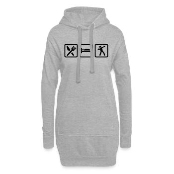 Eat Sleep Shot put - Hoodie Dress - heather grey - Front