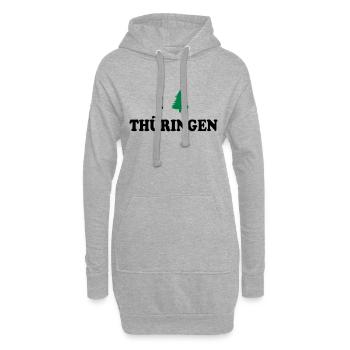 I Love Thüringen - Sweat-shirt à capuche long Femme - gris chiné - Devant