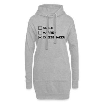 Fromager / Fromage / Travail / Métier / Job - Sweat-shirt à capuche long Femme - gris chiné - Devant
