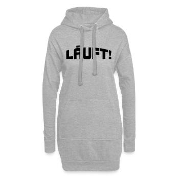 Läuft! - Hoodie-Kleid - Grau meliert - Vorne