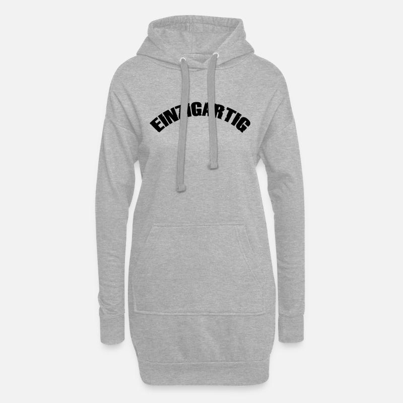 einzigartig - Hoodie-Kleid - Grau meliert