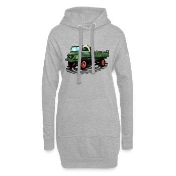 Unimog - Oldtimer - Offroad - Dispositif moteur universel - Sweat-shirt à capuche long Femme - gris chiné - Devant