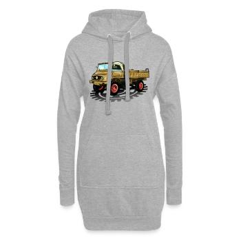 Unimog - Oldtimer - Offroad - Dispositif moteur universel - Sweat-shirt à capuche long Femme - gris chiné - Devant