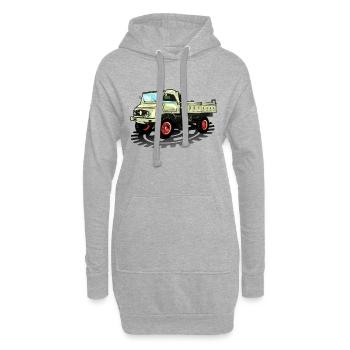 Unimog - Oldtimer - Offroad - Dispositif moteur universel - Sweat-shirt à capuche long Femme - gris chiné - Devant