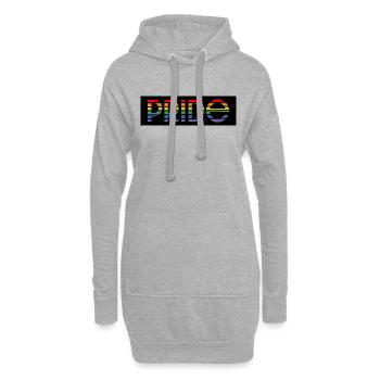 Pride rainbow black background - Hoodie-Kleid - Grau meliert - Vorne
