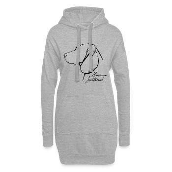 HANOVERIAN SCENTHOUND Profil Chiens Wilsigns - Sweat-shirt à capuche long Femme - gris chiné - Devant