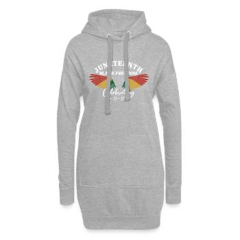 Juneteenth Cadeau de fierté de la Journée de l’histoire des Noirs - Sweat-shirt à capuche long Femme - gris chiné - Devant