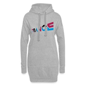 Conception de lettrage Music Trance - Sweat-shirt à capuche long Femme - gris chiné - Devant