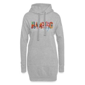 Hamburg City Bunt - Hoodie-Kleid - Grau meliert - Vorne