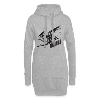 Mallorca Sturzflug Tiefflieger Möwe Urlaub T-Shirt - Hoodie-Kleid - Grau meliert - Vorne