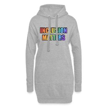 Inclusion Matters Rainbow - Hoodie Dress - heather grey - Front