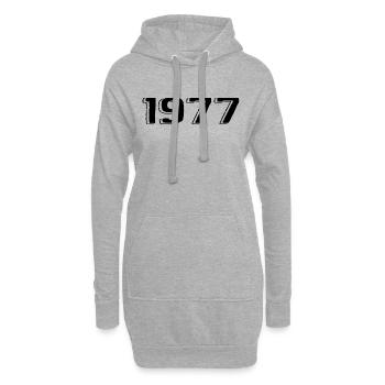 Vintage 1977 Naissance Anniversaire Rétro 1977 - Sweat-shirt à capuche long Femme - gris chiné - Devant
