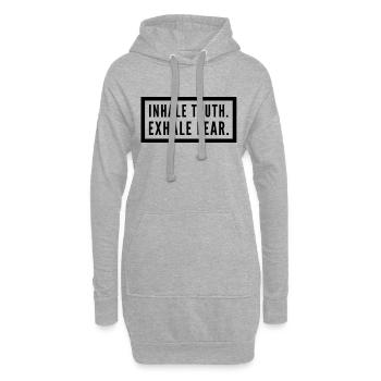 inhale truth. exhale fear. - Hoodie-Kleid - Grau meliert - Vorne