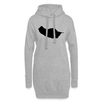 Madère - Sweat-shirt à capuche long Femme - gris chiné - Devant