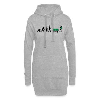 evolution_table_tennis_072012_a_2c - Sweat-shirt à capuche long Femme - gris chiné - Devant