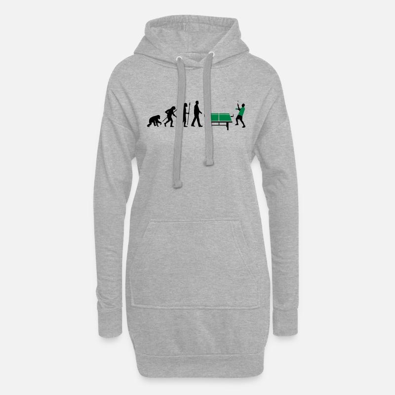 evolution_table_tennis_072012_a_2c - Hoodie Dress - heather grey