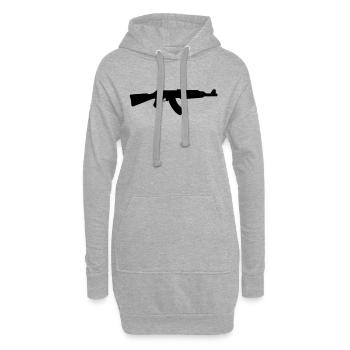 kalaschnikov_ak_47__f1 - Sweat-shirt à capuche long Femme - gris chiné - Devant