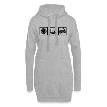 Programmer - Hoodie Dress - heather grey - Front