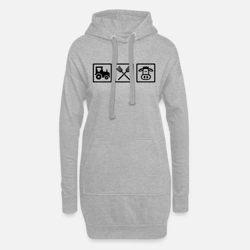 Bauer - Hoodie-Kleid - Grau meliert