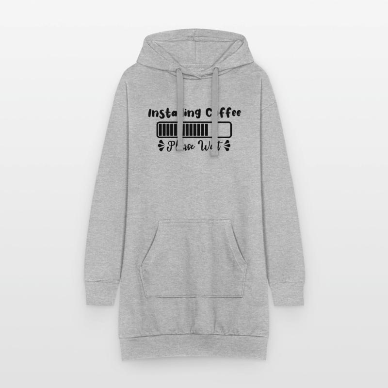 Installing Coffee Please Wait Loading Hoodie Dress