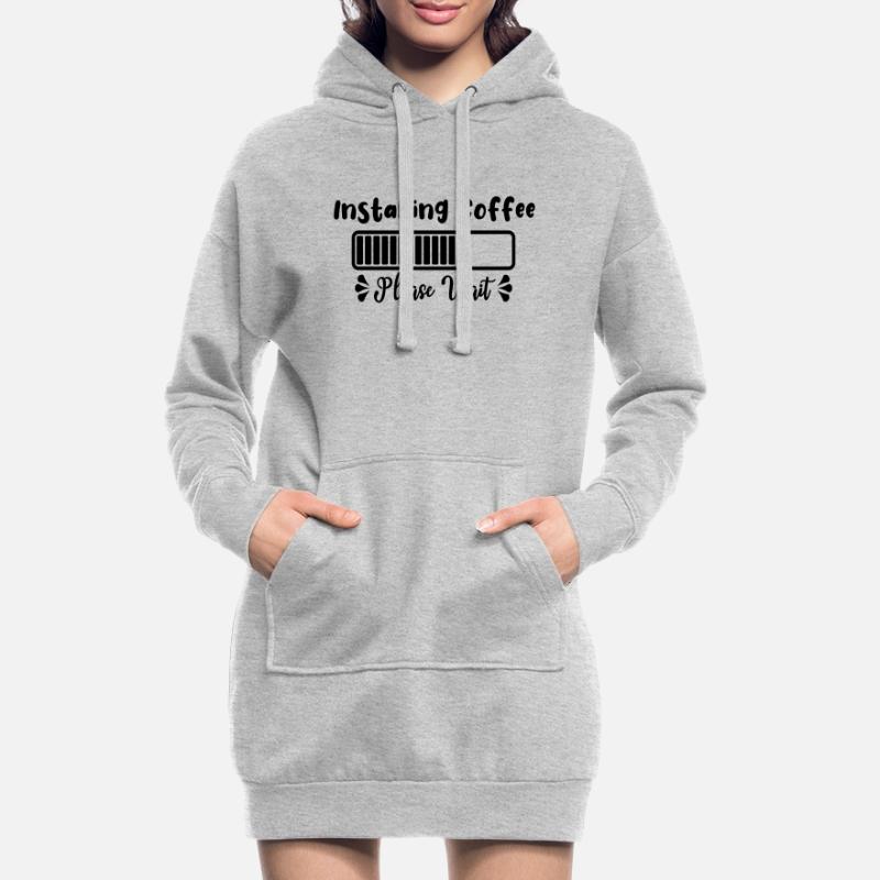 Installing Coffee Please Wait Loading Hoodie Dress