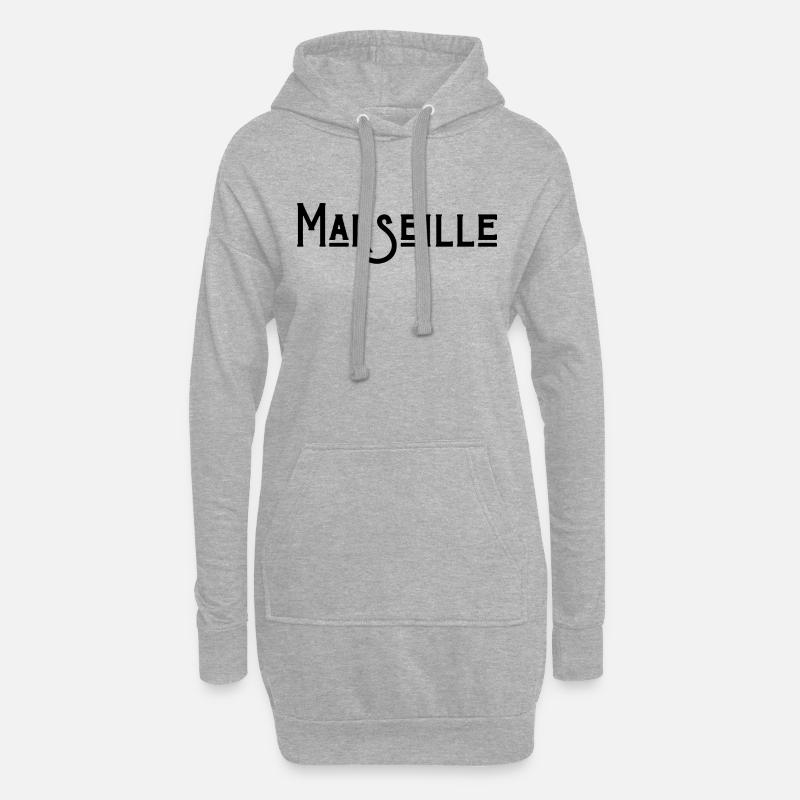 Marseille - Hoodie-Kleid - Grau meliert