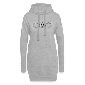 Halloween PNG PINK PUMPKINS - Hoodie Dress - heather grey - Front