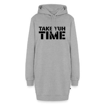Jamaica Design - Prenez votre temps - Sweat-shirt à capuche long Femme - gris chiné - Devant