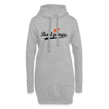 Balle garçon de deux couleurs - Flex / Flock - Sweat-shirt à capuche long Femme - gris chiné - Devant