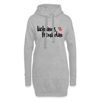 Lieblingsfreundin - Hoodie-Kleid - Grau meliert - Vorne