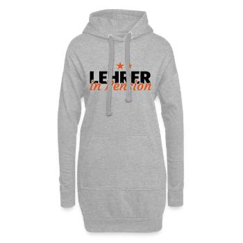 Lehrer Pension Ruhestand Rente Geschenk - Hoodie-Kleid - Grau meliert - Vorne