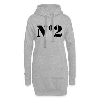 Nummer 2 // no2 - Hoodie-Kleid - Grau meliert - Vorne