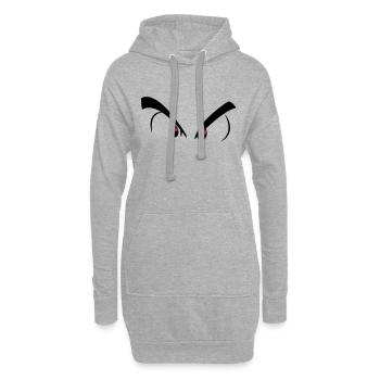 mal aux yeux - Sweat-shirt à capuche long Femme - gris chiné - Devant