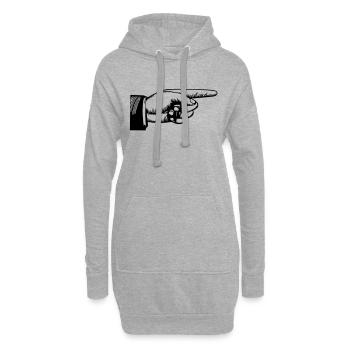 Index - Sweat-shirt à capuche long Femme - gris chiné - Devant