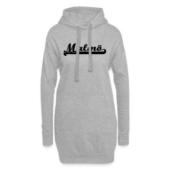 malmoe schrift - Hoodie-Kleid - Grau meliert - Vorne