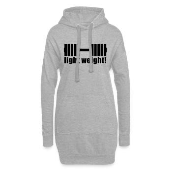light_wheight_f1 - Sweat-shirt à capuche long Femme - gris chiné - Devant