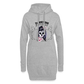 Gothic Tattoo Girl - Hoodie-Kleid - Grau meliert - Vorne