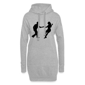 Swing-Tänzer - Hoodie-Kleid - Grau meliert - Vorne