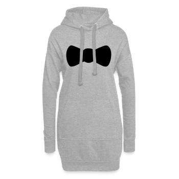 noeud de papillon - Sweat-shirt à capuche long Femme - gris chiné - Devant